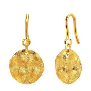 [한국금다이아몬드] 여자 순금 후크 귀걸이 앤틱 코인 24K 3.75g 금귀걸이