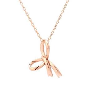 갤러리아_[비앤비골드] 18K 목걸이 심플 리본 핑크골드목걸이 JNN3364