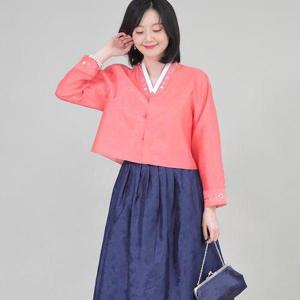 [애비뉴투지]엄마옷 산들 봄 가을 여성 어른 자수 개량한복 생활한복 상하세트 H09323 50대 60대