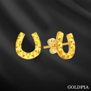 ★12월혜택★[골드피아] 24K 순금 컷팅 홀스 귀걸이