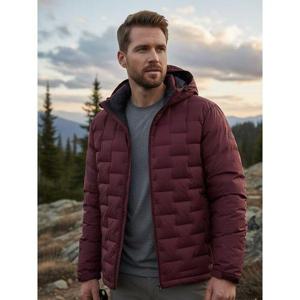 [마운티아]남성 라크 덕다운 중경량패딩 점퍼 와인 1MQJDW1004