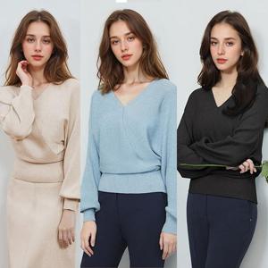 야미니트 비스코스 랩 블라우스 니트 3종세트