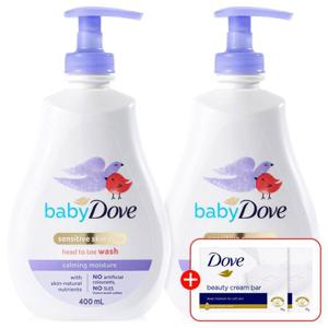 [도브] 순한 베이비 워시 400ml X 2개 3종 다구성 (+비누 2개) / 어린이 올인원 유아 바디워시 클렌저