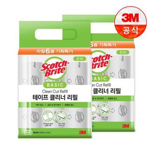 [3M]대형 베이직 테이프클리너 리필 6입 x 2개