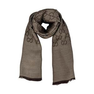 구찌 울 실크 스카프 165904 3G646 9664 브라운 투톤