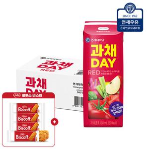 연세우유 과채데이 레드 190ml 24팩+로투스 트윈팩 2p×4개