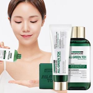 메디픽미 올그린톡스 솔루션 3종세트 (클렌징바+토너+크림)