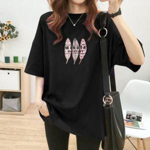 [프리티 글라라]박시 반팔 티셔츠 여성 레터링 루즈핏티 s-06f (9286384)