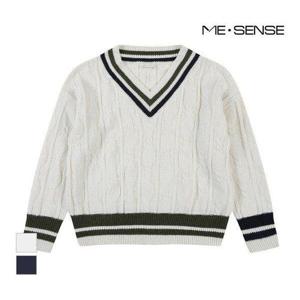 [미센스][미센스] 브이넥 케이블니트_MB3YKNMD07Z
