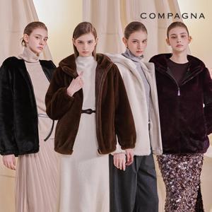 [방송에서만][꼼빠니아] 25FW FAUX 밍크퍼 패딩 하프코트 1종