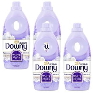 다우니 고농축 섬유유연제 화이트머스크 (7일간 피어나는 향수) 1L 용기 X4개