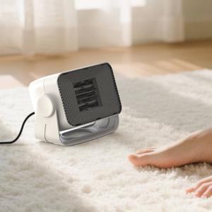 [ VIP 특가 I 카프 ] PTC 미니 원터치 온풍기 상하 회전 각도 조절 팬히터 I 캠핑용 가정용 사무실