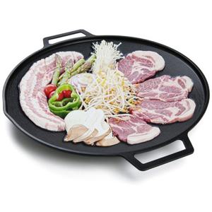 인덕션 솥뚜껑불판 캠핑 그리들팬 대형 무쇠고기판 36cm