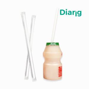 요구르트용 3x150 사선 OPP 개별포장 150개 생분해빨대