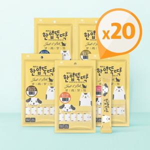 짜먹는한입뚝딱 국산 강아지 간식 파우치 (60gx20P)100P 모음