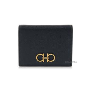 [페라가모] FW25 여성 간치니 반지갑 22 D780 NERO 0726512