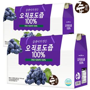 즙쟁이 포도즙 100% 2박스 60포