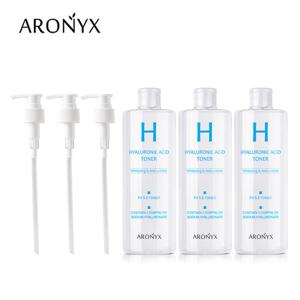 ★대용량3통★[무료배송]아로닉스 대용량 히알루론산 토너 500mlx3개+펌프3개