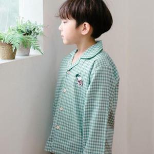 [찌니야]국내제작 예스체크 약기모 남아동잠옷 긴팔상하세트