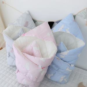 프리미엄 고양이 순면 신생아 누비 겉싸개