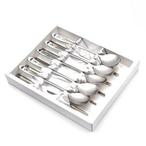 국산 파란우산 스텐 수저세트 5p 한식기 숟가락 젓가락 세트