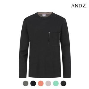 [앤드지][앤드지] 안감 배색 포켓 니트_BZC1ER1102