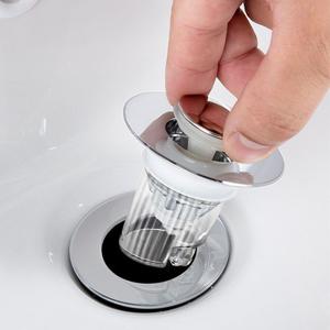 원터치 싱크대 수채구멍 세면대 냄새제거 머리카락 냄새차단 토네이도 배수 P100