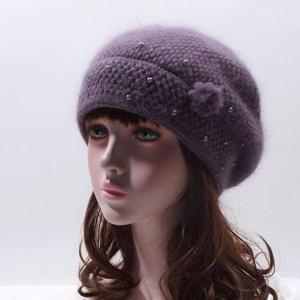 비니 4컬러 중년 앙고라진주방울 겨울베레모 여자비니모자 HWFG5JGK