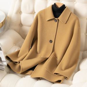 제로투올샵 / 가을겨울 여성 양모 더블 페이스 코트 더블코트 블랙