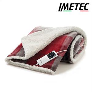 [이메텍] 양털 벨벳 오버블랑켓 GOK-099 (레드그레이체크)
