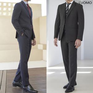 워모 1+1 FW 울혼방 스트레치 정장수트 네이비+그레이 두벌세트