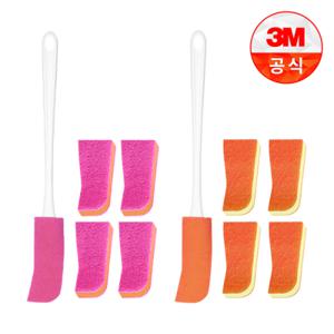 [3M]보틀/병수세미 플라스틱병용(핸들 1개+리필5입)+유리병용(핸들 1개+리필5입)