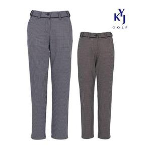 [김영주골프]겨울 하운드패턴 히든밴드 스판 여성 기모 골프바지 DOWLSL29