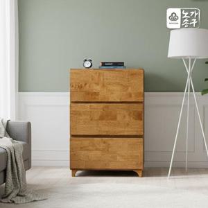 ★착불배송★ [착불배송] 노송가구 올리브 틈새 원목 3단 서랍장 500X390X830