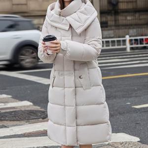 [패션시그널] 워머넥 허리벨트 롱패딩점퍼 2D1E87