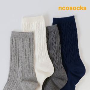 여성 장목 168 꽈배기 니트양말