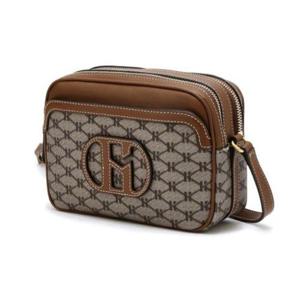 갤러리아_[헤지스ACC]  그레이 컬러배색 가죽 크로스백 HIWA5F520G2