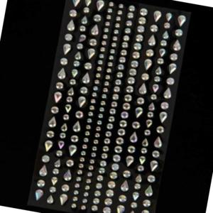 큐빅 물방울 스티커 네일아트 장식 보석형 행사 데코용 (WFJBR1P)