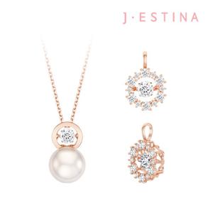 [제이에스티나]25FW 제이 레이디 펄 미오엘로 실버 목걸이 펜던트 SET(로즈골드)