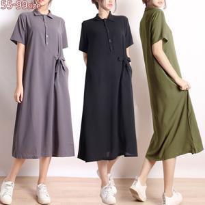 [♥텐텐/빠른출고] 55~99 반팔 고급 롱셔츠 원피스 자체제작