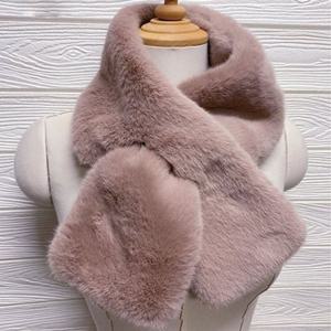 [애슬릿] 밍크 퍼 리본 타이 쁘띠 머플러 목도리