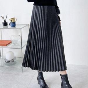 [끌레아]여성 여자 롱 스커트 주름 데일리 러블리 캐주얼 밴딩 가을 겨울 패션 하의 직장인 학생 플