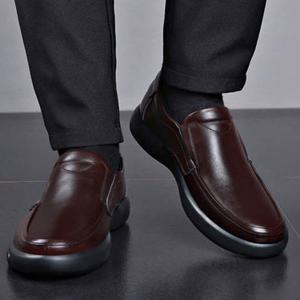 방한화 겨울신발 털신발 캐주얼 정장 스타일 안감 털로퍼 신발 남성 겨울 기모