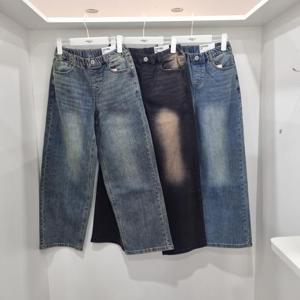 [행텐주니어]약기모 세미 와이드핏 스판 청바지14540-055-802-10