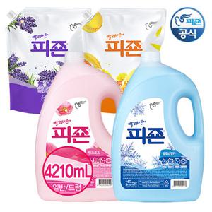 피죤 왕대용량 섬유유연제 4210mlx2+2300mlx2 일반드럼겸용