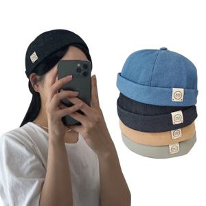 B-123 챙없는 라벨 와치캡 / 모자 버킷햇 벙거지모자 챙모자 썬캡 햇빛차단 보넷