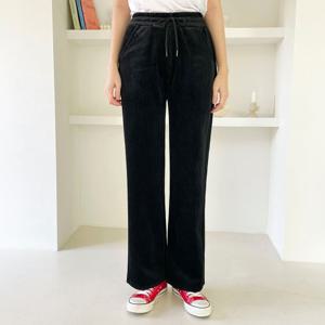 [기모ver/자체제작] 융기모 코듀로이 벨벳 밴딩팬츠