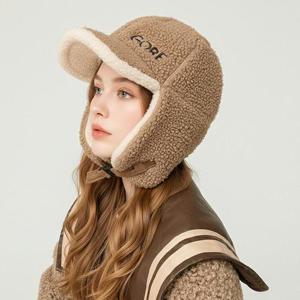 [루즈루나] 라포레 뽀글 군밤 귀달이모자 트래퍼헷 겨울 방한 양털 뽀글이 귀덮개 벙거지