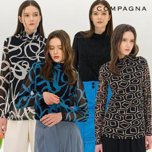 [꼼빠니아] 25SS 시스루 메쉬 티블라우스 4종