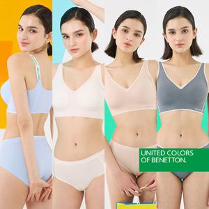 [앱10%적립][베네통](13차) 스트라이프 골지 베네핏 퓨징 브라팬티 4세트